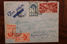 1948 Madagascar France Agboville Côte D'Ivoire Cover Air Mail Poste Aerienne - Brieven En Documenten