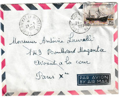 SAINT PIERRE ET MIQUELON - LETTRE PAR AVION 1957 - Storia Postale