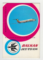 Bulgaria Bulgarishe Fluglinien BALKAN Jet TU-134 Winter 1972 Timetable Flugplan From WIEN Austria (18113) - Horaires