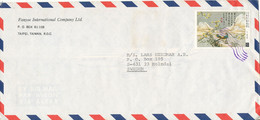 Taiwan Air Mail Cover Sent To Sweden 1982 ?? Single Franked - Brieven En Documenten