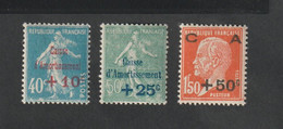 Timbres - N°246 -248 - Au  Profit De La Caisse D'Amortissement -Types Anciens Surchargés - 1927- Neufs Sans Charnière ** - Sonstige & Ohne Zuordnung