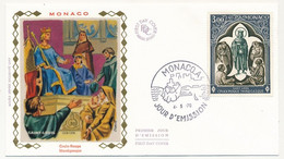 MONACO => Env FDC Soie - 3,00 Croix Rouge - Saint Louis -  Monaco-A 4/5/1970 - FDC