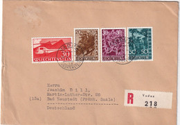 LIECHENSTEIN LETTRE RECOMMANDEE DE VADUZ 1960 SANS CACHET D'ARRIVEE - Lettres & Documents