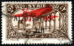 Alaouites Obl. N° PA  9 - Site Ou Monument - Palmyre 2pi Sépia - Surcharge Avion - Oblitérés