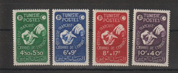 Tunisie 1947 Oeuvres De L'enfance 320-323, 4 Val ** MNH - Ungebraucht