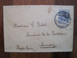 1907 Deutsches Reich Cover Voyagée Annecy Aumônier De La Visitation Germany - Briefe U. Dokumente