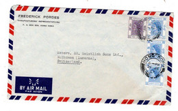 1957. High Franking , Airmail To Switzerland, Very Good Condition - Cartas & Documentos