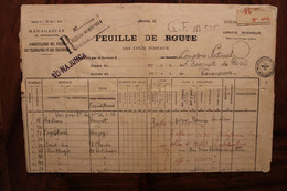 1951 Feuille De Route PTT Majunga Madagascar France Cover - Lettres & Documents