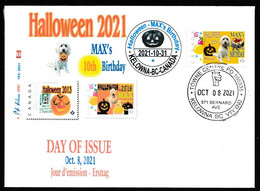 CANADA 2021 Halloween Canadian Picture Postage Cover Saints, Martyrs,Ghost, Monster,Pumpkin, Cake (**) - Lettres & Documents