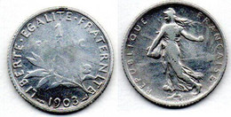 1 Franc 1903 B+ - 1 Franc