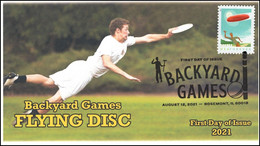 2021 *** USA United States, Backyard Games, First Day Cover, Pictorial Postmark, Flying Disc (**) - Lettres & Documents