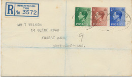 GB 1936 King Edward VIII ½d, 1 ½d And 2 ½d On Very Fine FDC R-cover (correct Postage: Letter Rate 1½d + 3d Registration) - Lettres & Documents