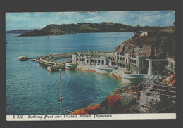 Plymouth - Bathing Pool And Drake's Island - Plymouth