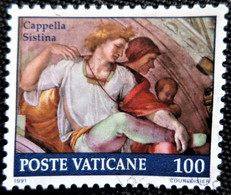 Timbre Du Vatican 1991 The Restoration Of The Sixtin Chapel  Stampworld N° 1023 - Gebraucht