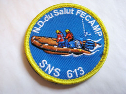 ECUSSON SNSM SAUVETAGE EN MER SNS 613 N.D DU SALUT FECAMP SCRATCH AU DOS NEUF - Feuerwehr