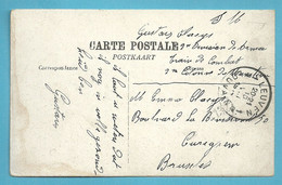 Kaart Stempel LEUVEN / LOUVAIN 1B Op 10/08/1914 Naar Cureghem (Offensief W.O.I) - Not Occupied Zone