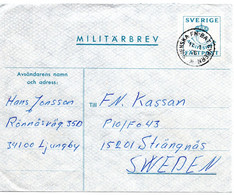 56126 - Schweden - 1975 - Portofreier "Militaerbrief" SVENSKA FN-BAT CYPERN -> Schweden - Militärmarken