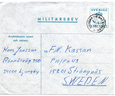 56126 - Schweden - 1975 - Portofreier "Militaerbrief" SVENSKA FN-BAT CYPERN -> Schweden - Militaire Zegels