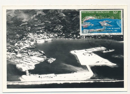POLYNESIE FRANCAISE - Carte Maximum 50F Port De Papeete - 30 Juin 1966 - Cartes-maximum