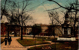 Canada St John King Square Showing Band Stand And Young Monument - St. John