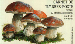 Luxembourg 1/2 Carnet De Timbres-Poste Autocollants (3x0,10 + 3x0,50 Euro) Champignons,Pilze,Mushrooms 2004 - Postzegelboekjes