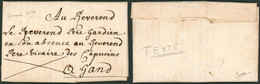 Précurseur - LAC Datée De Tournay (1736, Texte !) Adressé Au Révérend Père Gardien (Père Vicaire) à Gand, Sans Port - 1714-1794 (Paesi Bassi Austriaci)