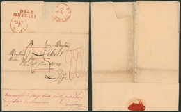 LAC Datée De Tavigny (1830, Société Du Luxembourg) > Liège Via Bruxelles + D.94B / BRUXELLES Avec Port Rectifié - 1830-1849 (Belgio Indipendente)