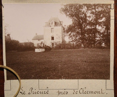 1880's Photo Le Prieuré Près De Clermont  (44) Tirage PAPIER ALBUMINÉ Sur Support Carton - Ancianas (antes De 1900)