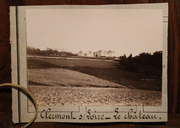 1880's Photo Clermont Sur Loire Le Château Le Cellier (44) Tirage PAPIER ALBUMINÉ Sur Support Carton - Ancianas (antes De 1900)