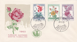 Enveloppe FDC 1122 à 1124 Floralies Gantoises Gent - 1951-1960