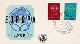 Enveloppe FDC 1094 1095 Europa - 1951-1960