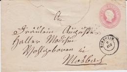 Baden Ganzsache U 12 Perfin Filo Firmenlochung Vorläufer Einprägung K2 Sinsheim N Mosbach Ca 1870 - Postal  Stationery