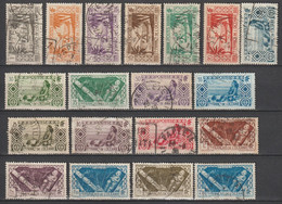 OCEANIE - 1939 - SERIE INCOMPLETE YVERT N°184+87/93+95+99/100+104/108+111+113+115 OBLITERES ! - COTE = 55 EUR - Used Stamps