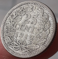 Monnaie 25 Cents 1912 Pays Bas - 25 Cent