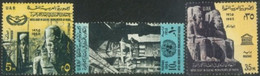EGYPT - 1965 - UNESCO CAMPAIGN FOR PRESERVATION OF NUBIAN MONUMENTS COMPLETE STAMPS SET OF 3,SG # 864/66 USED. - Gebruikt