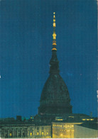 CARTOLINA  TORINO,PIEMONTE,MOLE ANTONELLIANA-NOTTURNO-STORIA,CULTURA,MEMORIA,IMPERO ROMANO,BELLA ITALIA,VIAGGIATA 1970 - Mole Antonelliana