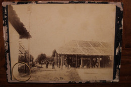 Photo 1880's Plantation Café San Marcos De Colon Honduras Animée Fermiers Tirage Albuminé Photo Eloy Sol CDC Cabinet - Ancianas (antes De 1900)