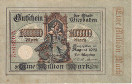 BILLETE DE ALEMANIA DE 1000000 MARK DEL AÑO 1923  (BANKNOTE) - 1 Million Mark