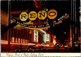 Nevada Reno Virginia Street At Night Looking South - Reno