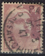 FR VAR 80 - FRANCE N° 718 Obl. Marianne De Gandon Variété Fond Ligné - Gebraucht