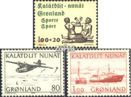 Dänemark - Grönland 97,98-99 (kompl.Ausg.) Postfrisch 1976 Sporthilfe, Postbeförderung - Ungebraucht