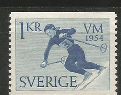 SUECIA YVERT NUM. 386 ** NUEVO SIN FIJASELLOS CAMPEONATO DEL MUNDO DE SKI - Ungebraucht