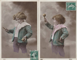 ENFANT AVEC BILBOQUET PHOTOS WALERY 1909 2 CPA - Altri & Non Classificati