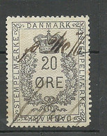 DENMARK Dänemark Tax Stempelmarke Documentary Tax 20 öre O - Fiscali