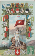 SUISSE - HELVETIA - Drapeaux Des Cantons - Bon état - St. Anton