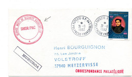 Mururoa 1982 - Service Mixte De Sécurité Radiologique SMSR Pacifique - Papeete RP Annexe 1 - Covers & Documents