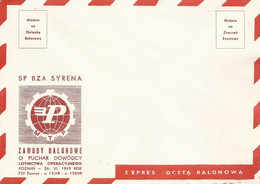 Poland Post - Balloon PBA.1965.kop.syr: Competition For The Poznan Fair Cup (envelope Syrena) - Ballonnen