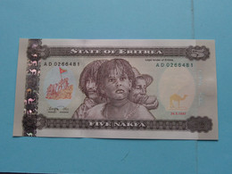 FIVE (5) NAKFA - 1997 > State Of ERITREA ( For Grade, Please See Photo ) UNC ! - Erythrée