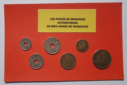 6 Pièces De Monnaies Authentiques Sous Blister  De Votre Année De Naissance 1922  ( Idée Cadeau ) - Andere & Zonder Classificatie