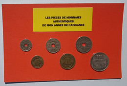 6 Pièces De Monnaies Authentiques( Dont 1 De 10f Argent)  Sous Blister  De Votre Année De Naissance 1931 ( Idée Cadeau ) - Other & Unclassified